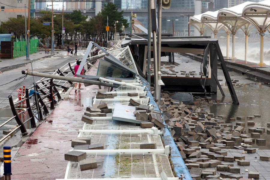 今年第11號臺風軒嵐諾襲擊韓國