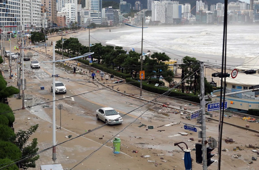 今年第11號臺風軒嵐諾襲擊韓國