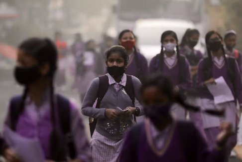 印度新德里空氣污染惡化關閉小學