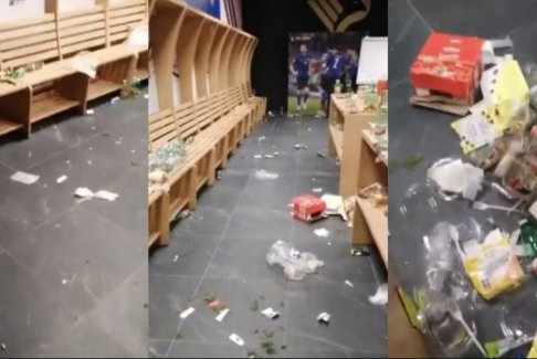 日本0-1哥斯達(dá)黎加后更衣室像垃圾場(chǎng)