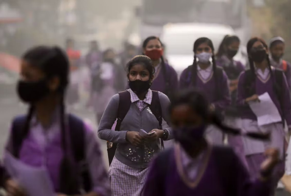 印度新德里空氣污染惡化關閉小學