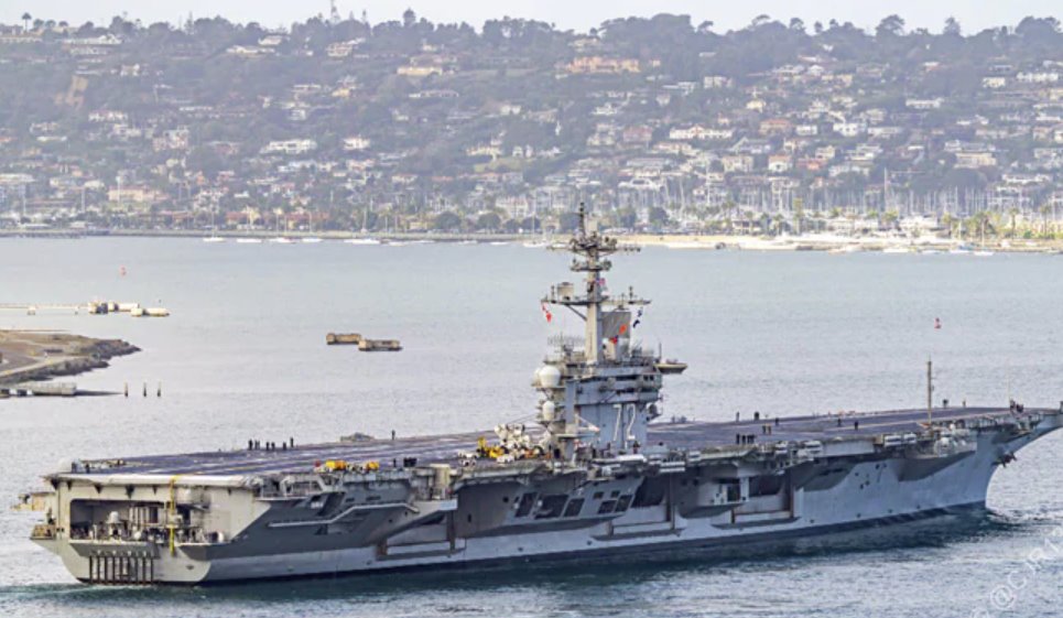 美國航母在加利福尼亞海岸附近發生火災造成9人受傷
