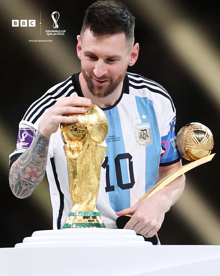 梅西獲世界杯金球獎