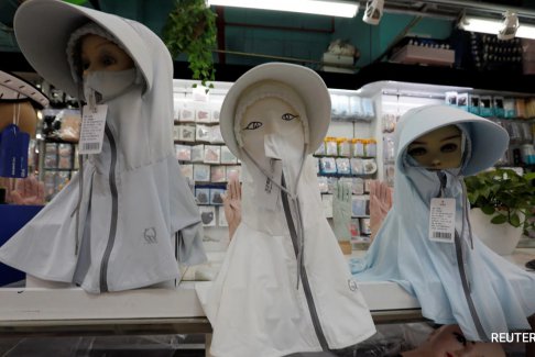 持續高溫天氣“臉基尼”成為最熱門的新時尚趨勢