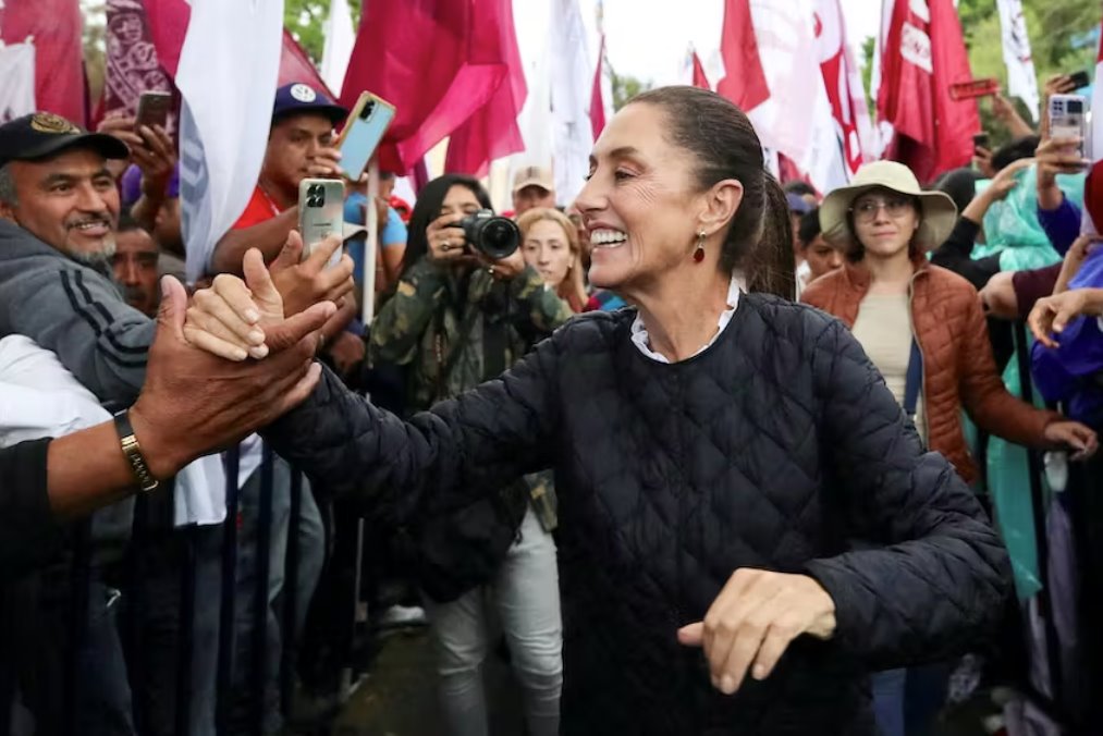 墨西哥執政黨候選人希因鮑姆民意調查擴大領先優勢