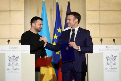 烏克蘭總統澤連斯基表示 與法國的安全協議具有實質