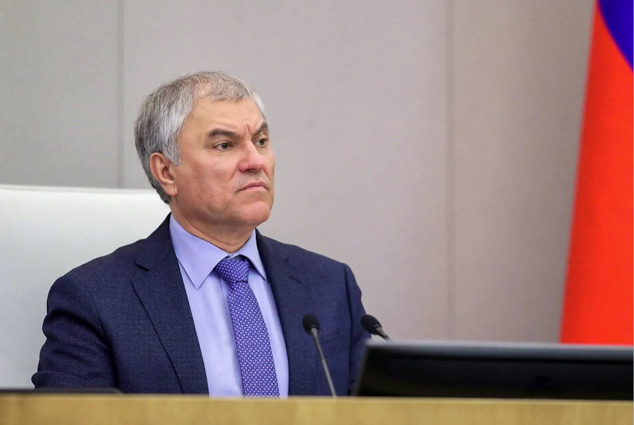 俄羅斯國(guó)家杜馬議長(zhǎng)維亞切斯拉夫·沃洛金(VyacheslavVolodin)在俄羅斯莫斯科出席議會(huì)下院全體會(huì)議