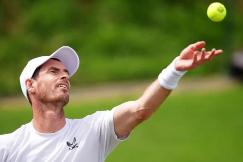 穆雷在受傷明星面對溫布爾登比賽時進行訓練