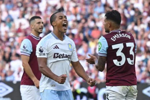 英超聯賽第一輪阿斯頓維拉客場2比1戰勝西漢姆聯