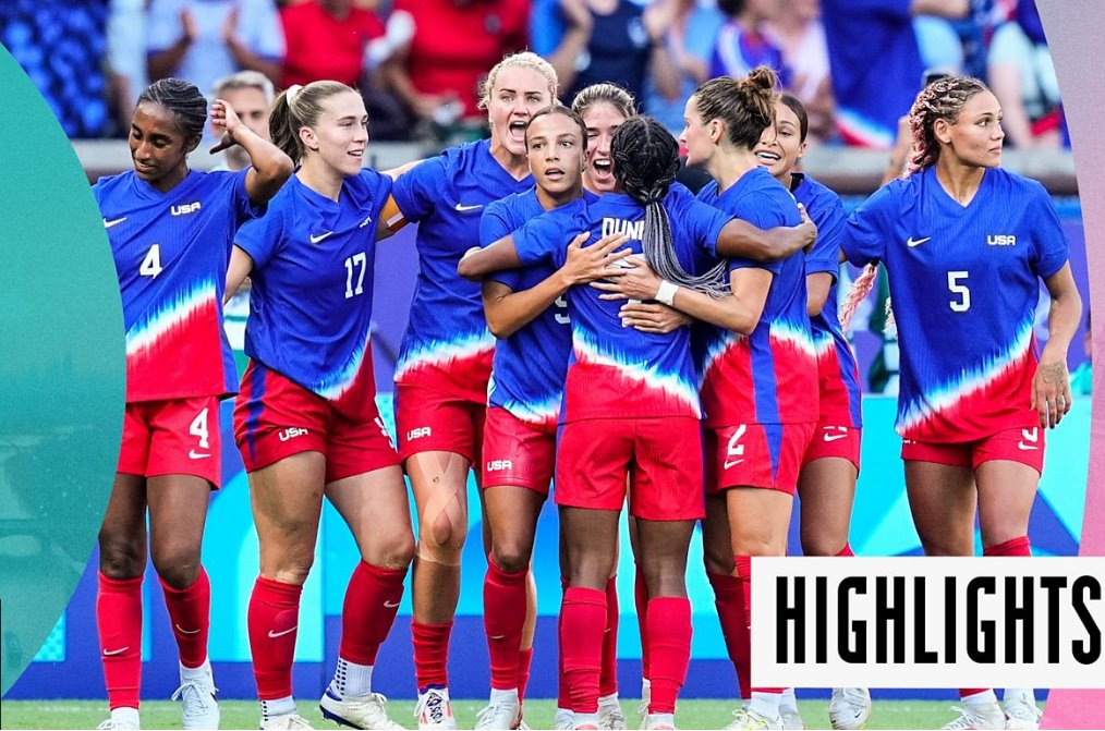 艾瑪·海耶斯帶領美國隊在首場比賽中擊敗巴西奪得奧運金牌