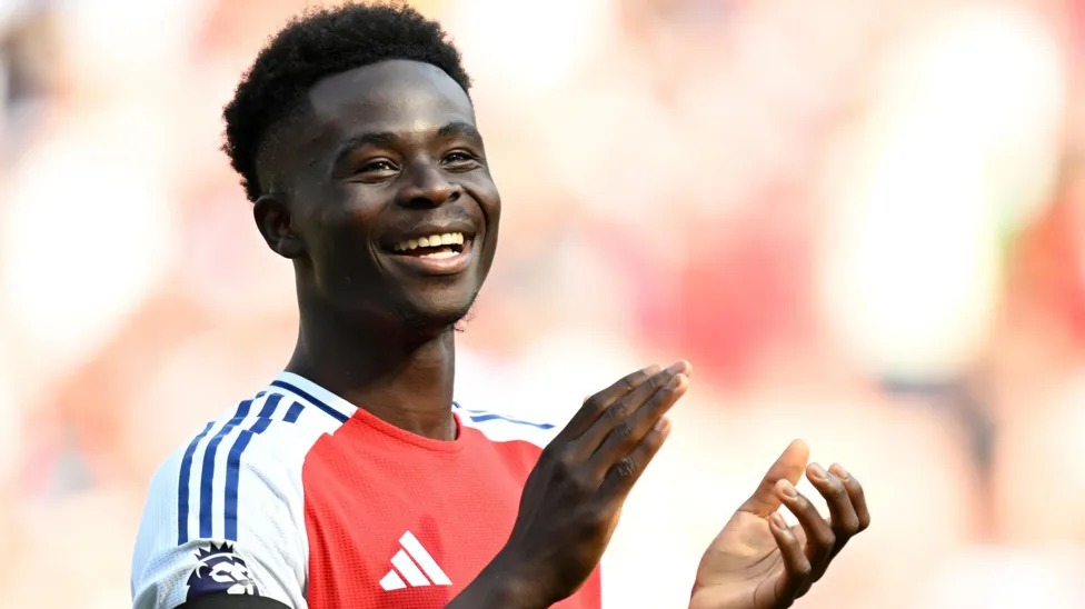 布卡約·薩卡在對陣狼隊的11場英超比賽中攻入4球