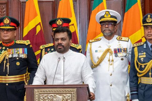 斯里蘭卡新總統阿努拉·庫馬拉·迪薩納亞克宣誓就職