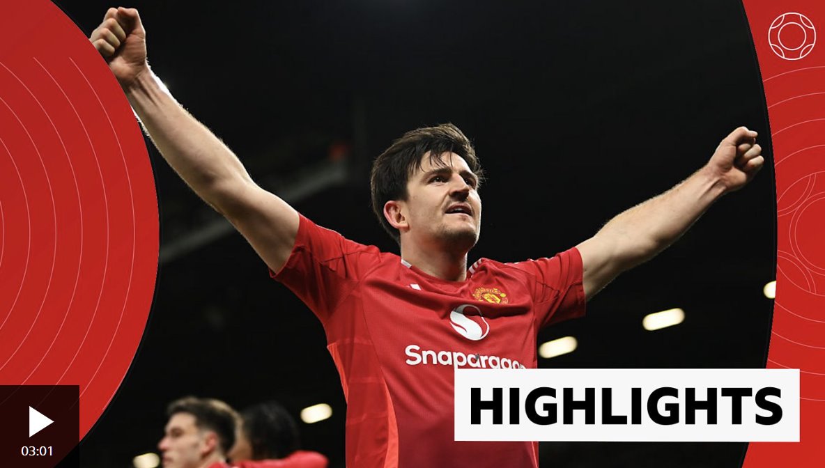 曼聯在傷停補時階段哈里&middot;馬奎爾頭球破門后反敗為勝