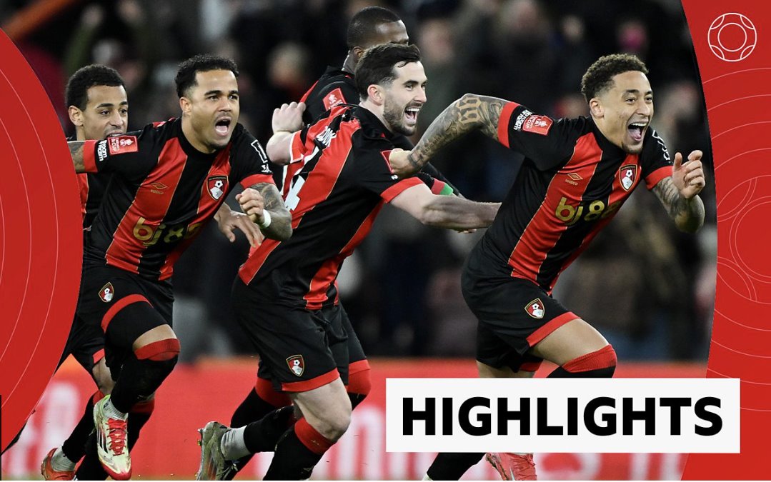 伯恩茅斯在一場多事的比賽中通過點球大戰擊敗了十人作戰的狼隊