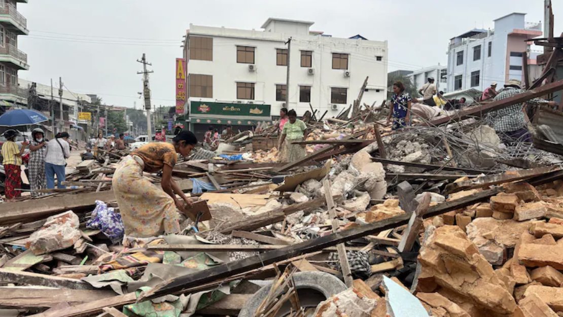 緬甸再次發生4.1級地震,救援工作仍在進行中。
