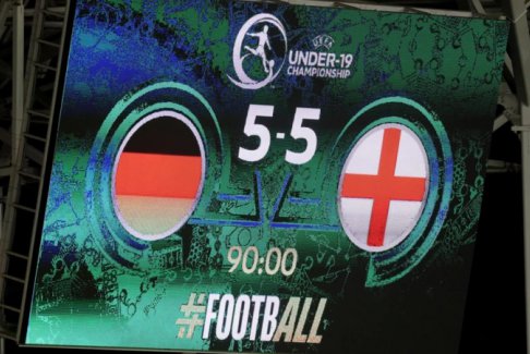 歐洲U19錦標賽英格蘭5-5德國