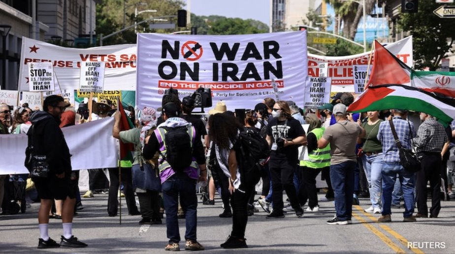 美國加利福尼亞州洛杉磯的反戰示威