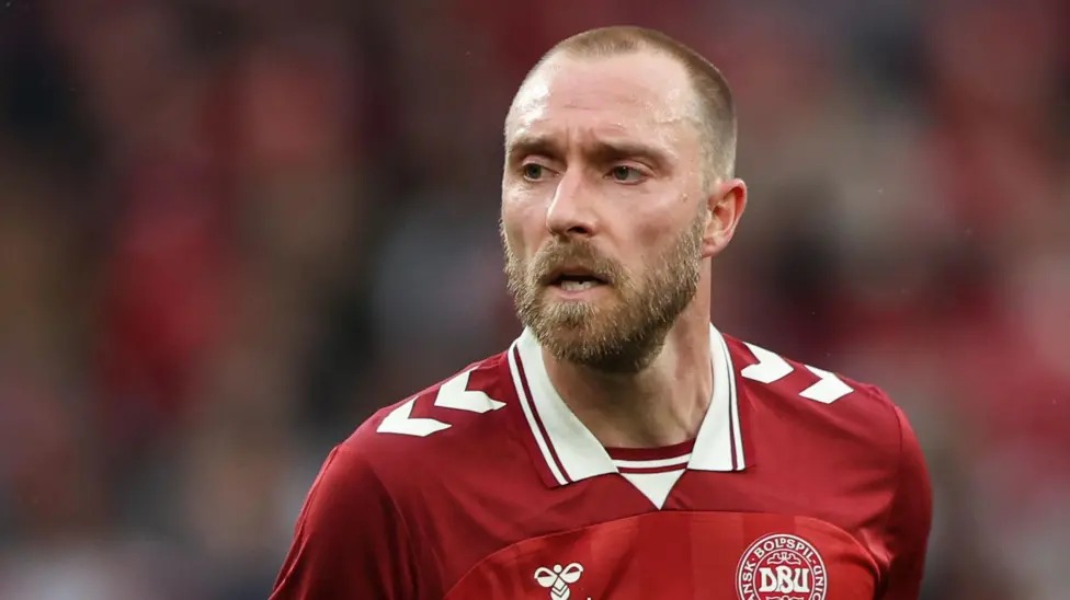 克里斯蒂安&middot;埃里克森(ChristianEriksen)代表丹麥隊出戰