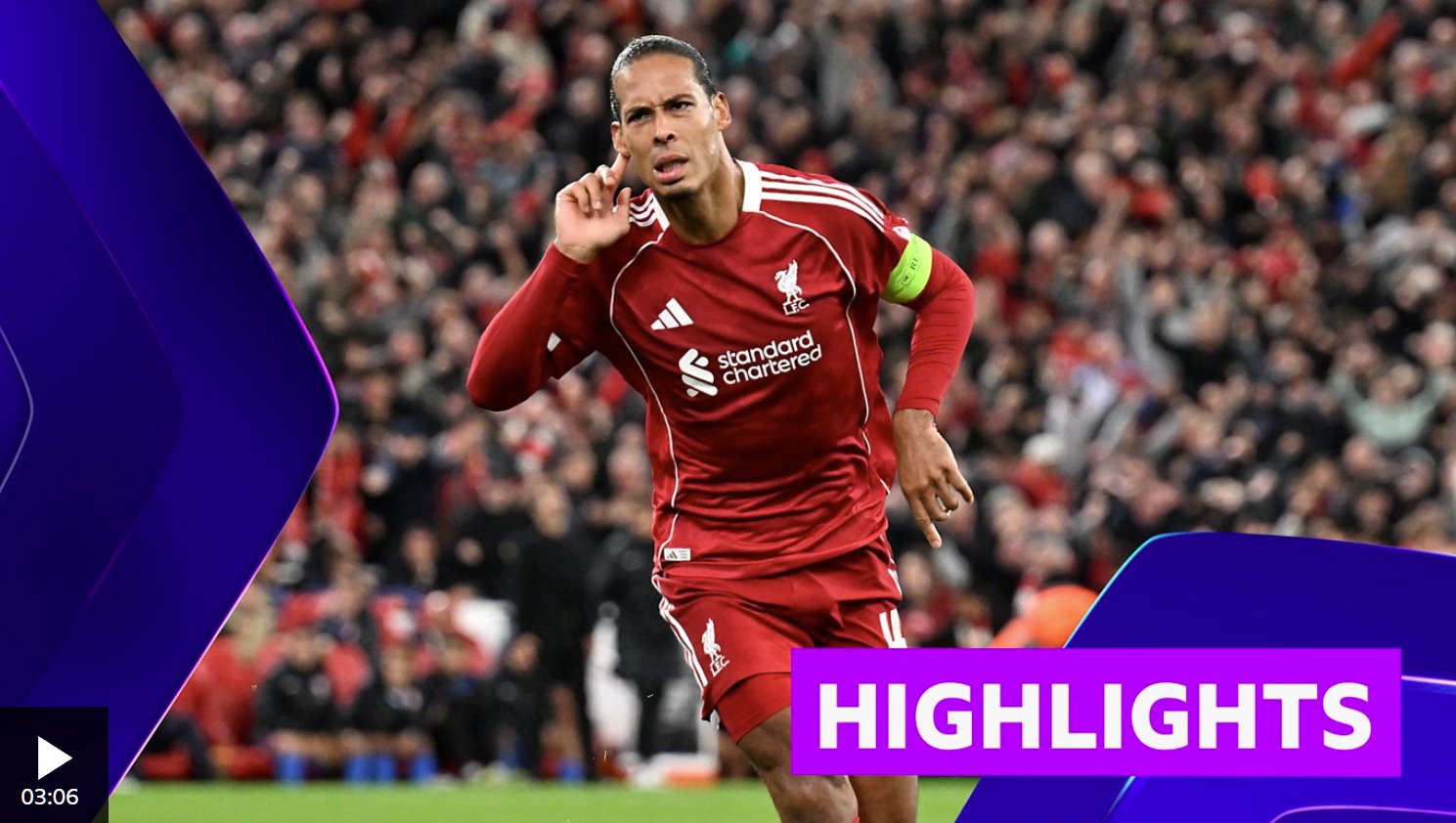 范戴克頭球破門,利物浦逆轉馬競