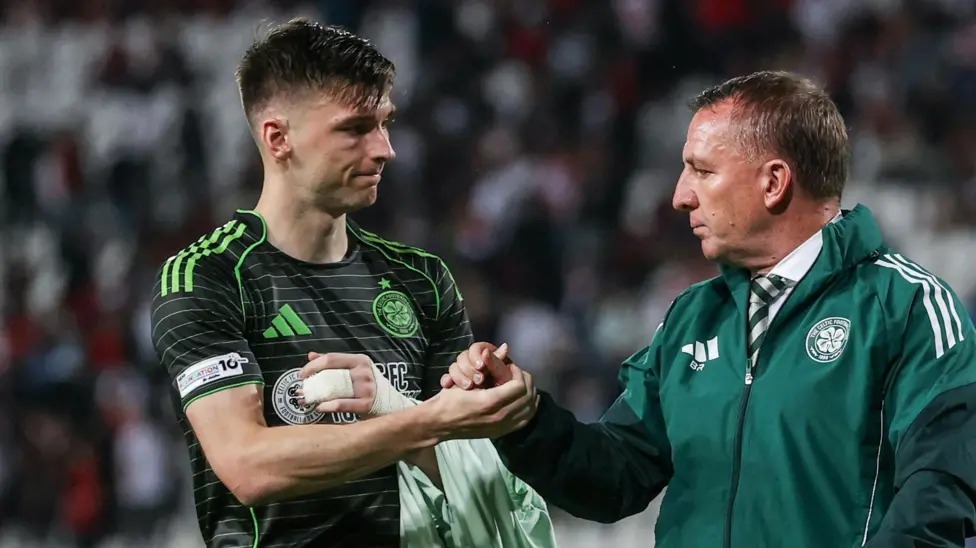 Kieran Tierney 和 Brendan Rodgers 在塞爾維亞全職工作