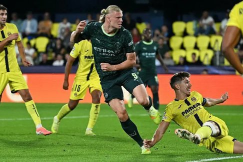 歐洲冠軍聯(lián)賽比利亞雷亞爾0-2曼城