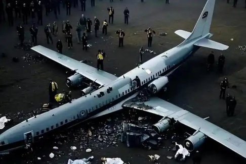 美國一飛機墜毀 附近大樓被撞