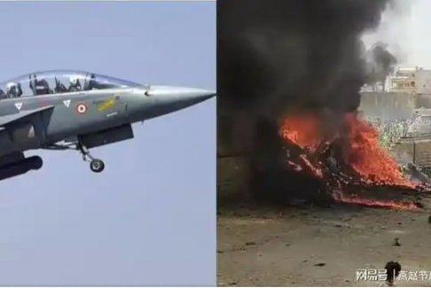 印度國產(chǎn)光輝戰(zhàn)機在迪拜航展墜毀