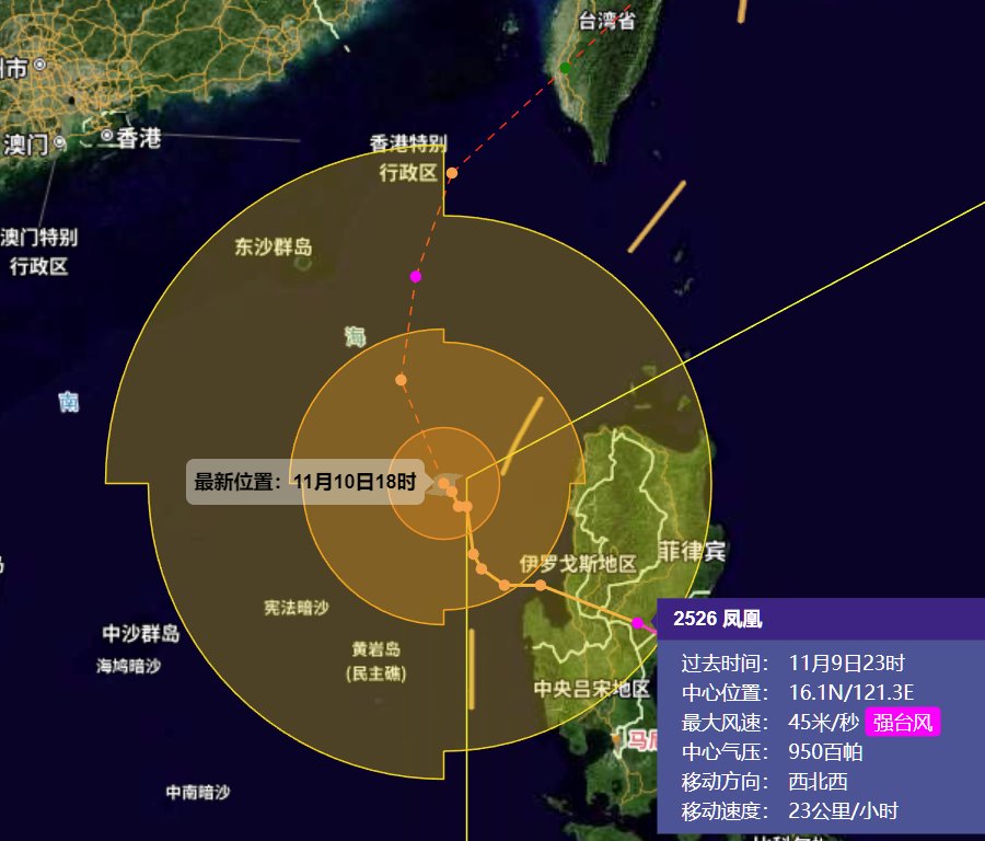2025年的26號(hào)臺(tái)風(fēng)鳳凰路徑圖