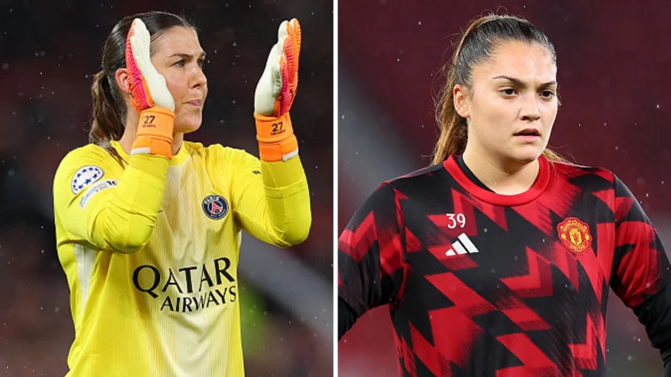 薩菲亞&middot;米德爾頓-帕特爾（右）迎來她的歐戰首秀，而瑪麗&middot;厄普斯自離開曼聯后首次重返老特拉福德球場。