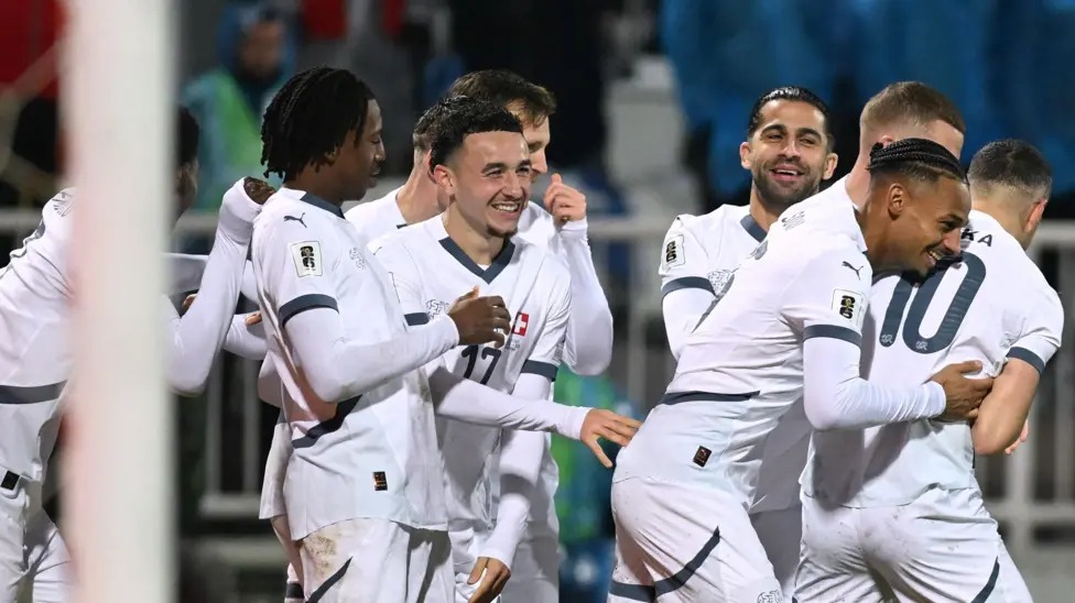 瑞士隊在2026年世界杯預選賽中保持不敗,戰績為四勝兩平。