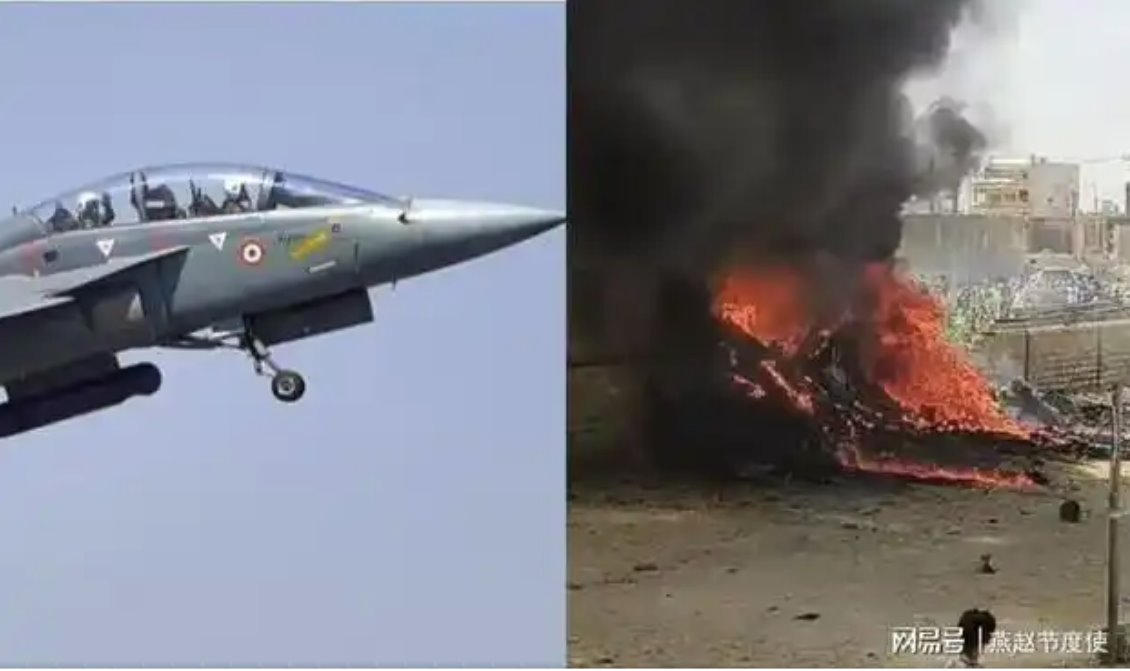 印度國產光輝戰機在迪拜航展墜毀